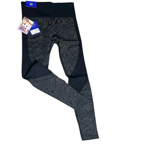 Joy Lab Hi Rise Leggings Black Snake Print 7/8 Length Size Small NWT
